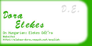 dora elekes business card